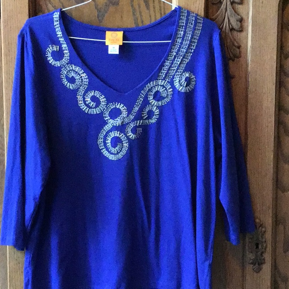Ruby Rd. Blue Top